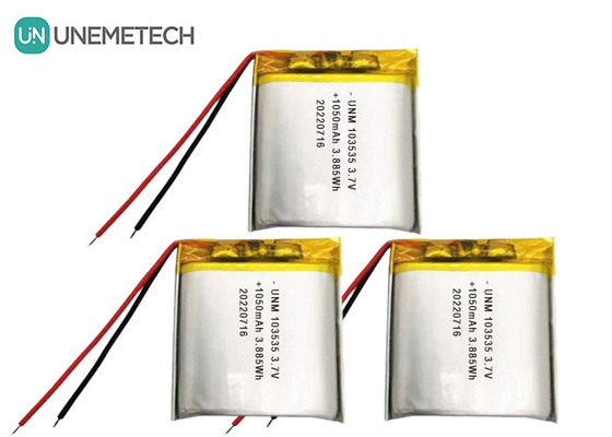 3.7V 1050mAh Kompakte Lipo Batterie 103535 für Miniaturprojektoren