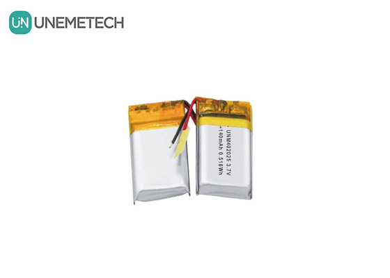 3.7V 140mAh 402025 Wiederaufladbare Batterie Lipo-Batterie für kompakte Massagegeräte