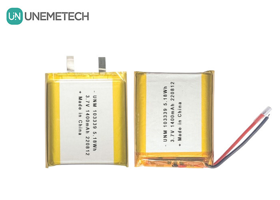 3.7V 1400mAh Hochleistungs-Lithium-Ionen-Polymer-Batterie 103339 für Spielzeugfahrzeuge
