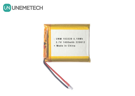 3.7V 1400mAh Hochleistungs-Lithium-Ionen-Polymer-Batterie 103339 für Spielzeugfahrzeuge