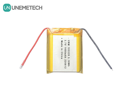 3.7V 1400mAh Hochleistungs-Lithium-Ionen-Polymer-Batterie 103339 für Spielzeugfahrzeuge