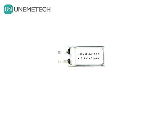 3.7V 45mAh Kleine, geringe Lithium-Polymer-Batterie 441018 für Smart Glasses
