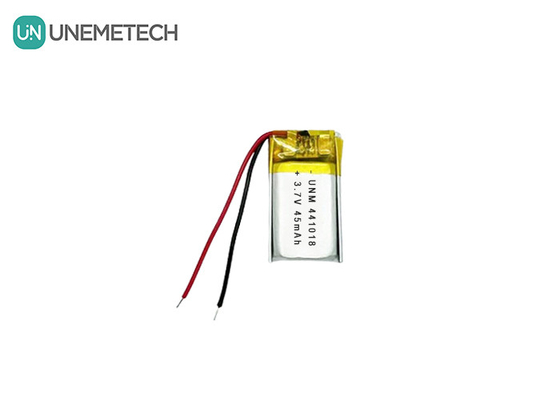 3.7V 45mAh Kleine, geringe Lithium-Polymer-Batterie 441018 für Smart Glasses