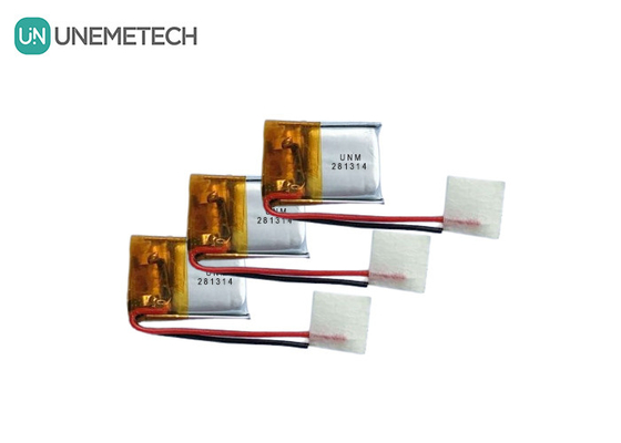 3.7V 25mAh 281314 Kleine, dünne Lipo Mikro-Wiederaufladbare Batterie für Schlüssellumpen