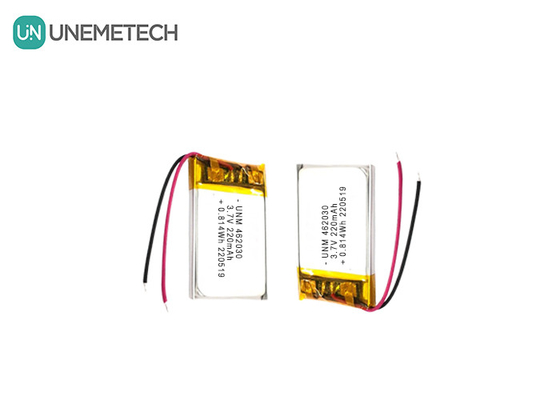 3.7V 220mAh 462030 Zertifikat Wiederaufladbare Lithium-Polymer-Batterie für LED-Leuchten