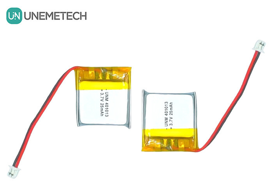 3.7V 25mAh 401013 Wiederaufladbare ultra dünne, schlanke Lithium-Polymer-Batterie für Smart Glasses
