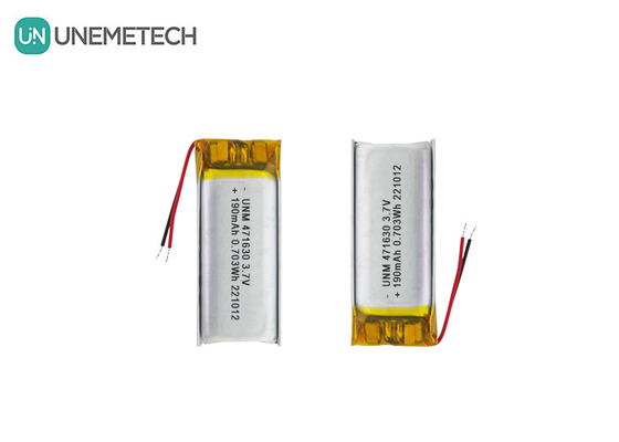CE-zertifizierte LiPo-Batterie 471630 3,7V 190mAh Li-Polymer-Batterie für tragbare Elektronik