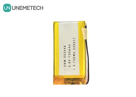 3.8V 720mAh LiPo Hochvoltbatterie LiHV 502448 für Bluetooth-Kopfhörer