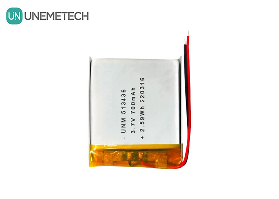 3.7V 700mAh 513436 Wiederaufladbare Lithium-Ionen-Polymer-Batterie für GPS-Tracker