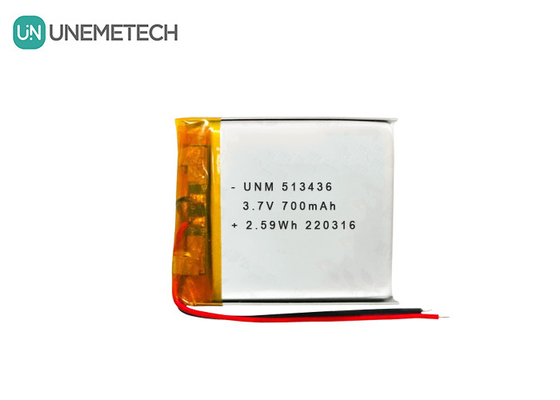 3.7V 700mAh 513436 Wiederaufladbare Lithium-Ionen-Polymer-Batterie für GPS-Tracker