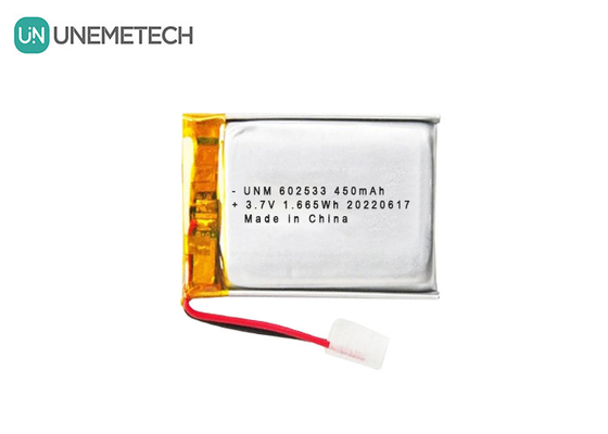 Wiederaufladbare 3,7V 450mAh 602533 Lipo-Batterie für Smart Watches