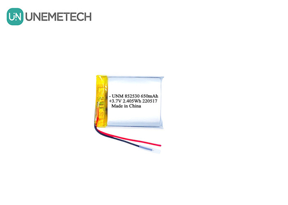 3.7V 650mAh wiederaufladbare Li-Ionen-Polymerbatterie 852530 für Kopfhörer