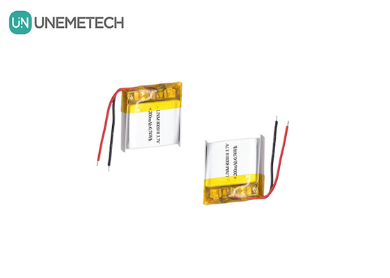 3.7V 200mAh schnelle Lithium-Ionen-Polymer-Batteriezellen 802018 für einen Entferner