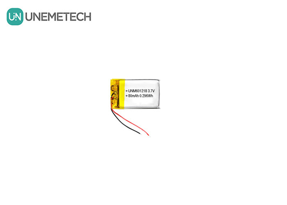 601218 3,7V 80mAh Wiederaufladbare kleine Lithium-Polymer-Batterie für intelligente Brille