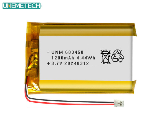 3.7V 1200mAh wiederaufladbare Lithium-Polymer-Batterie 603450 mit CE-Zulassung für Elektronik