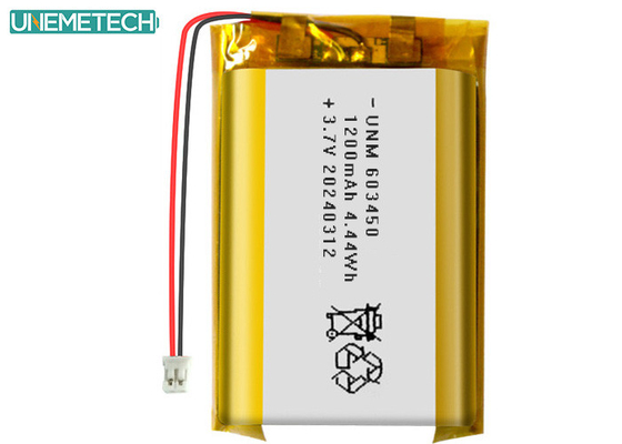3.7V 1200mAh wiederaufladbare Lithium-Polymer-Batterie 603450 mit CE-Zulassung für Elektronik
