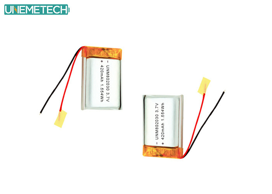 3.7V 420mAh 802030 Wiederaufladbare Lithiumbatterien aus Polymer für elektronische Geräte