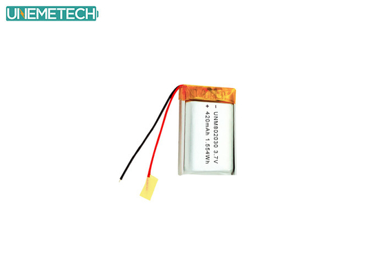 3.7V 420mAh 802030 Wiederaufladbare Lithiumbatterien aus Polymer für elektronische Geräte
