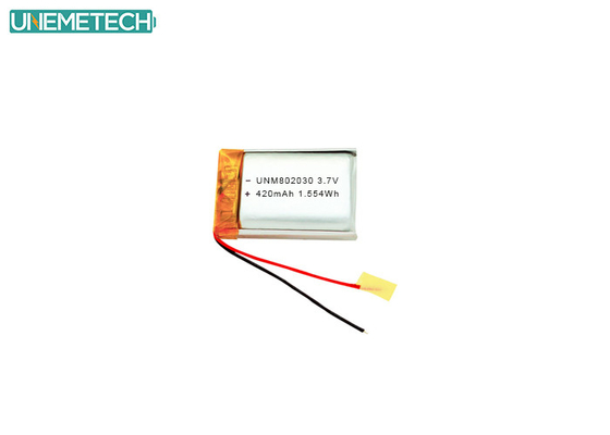 3.7V 420mAh 802030 Wiederaufladbare Lithiumbatterien aus Polymer für elektronische Geräte