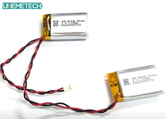 2C Schnellladbare Lipo-Batterie 902030 2P 3.7V 1100mAh Lithium-Polymer-Batterie
