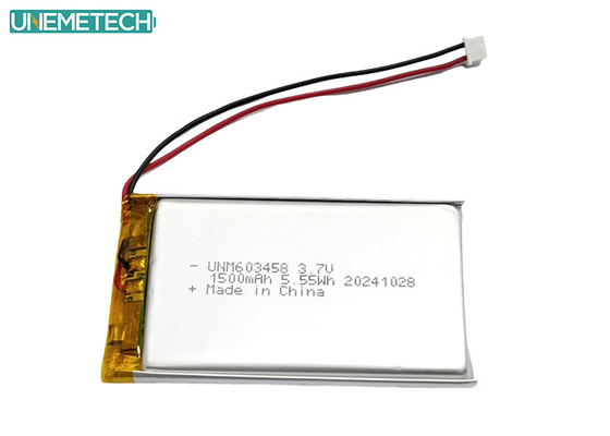 Wiederaufladbare Polymer-Lithium-Ionen-Batterie 603458 3.7V 1500mAh Lipo-Batterie für Drucker
