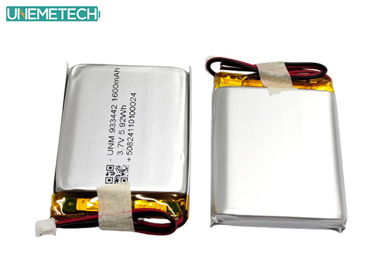 Custom Li-Polymer Batterie 3.7V 1600mAh 933442 Lithium Polymer Batterie für Medizinprodukte