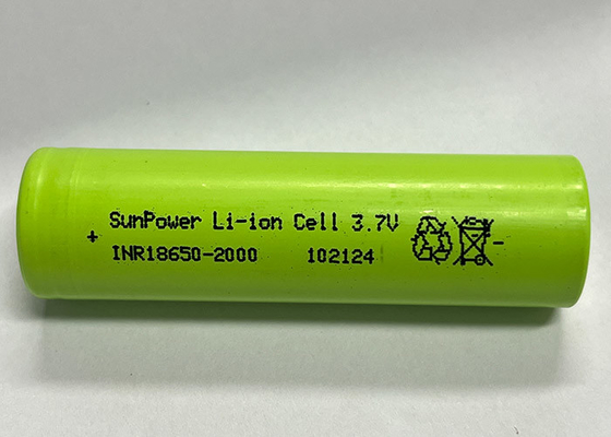 SunPower 18650 2000mAh 20A Wiederaufladbare Lithium-Ionen-Batteriezelle 3.7V Li-Ionen-Batterien für Elektrowerkzeuge