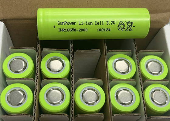 SunPower 18650 2000mAh 20A Wiederaufladbare Lithium-Ionen-Batteriezelle 3.7V Li-Ionen-Batterien für Elektrowerkzeuge